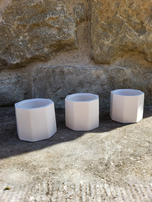 Trio low hexagon jars