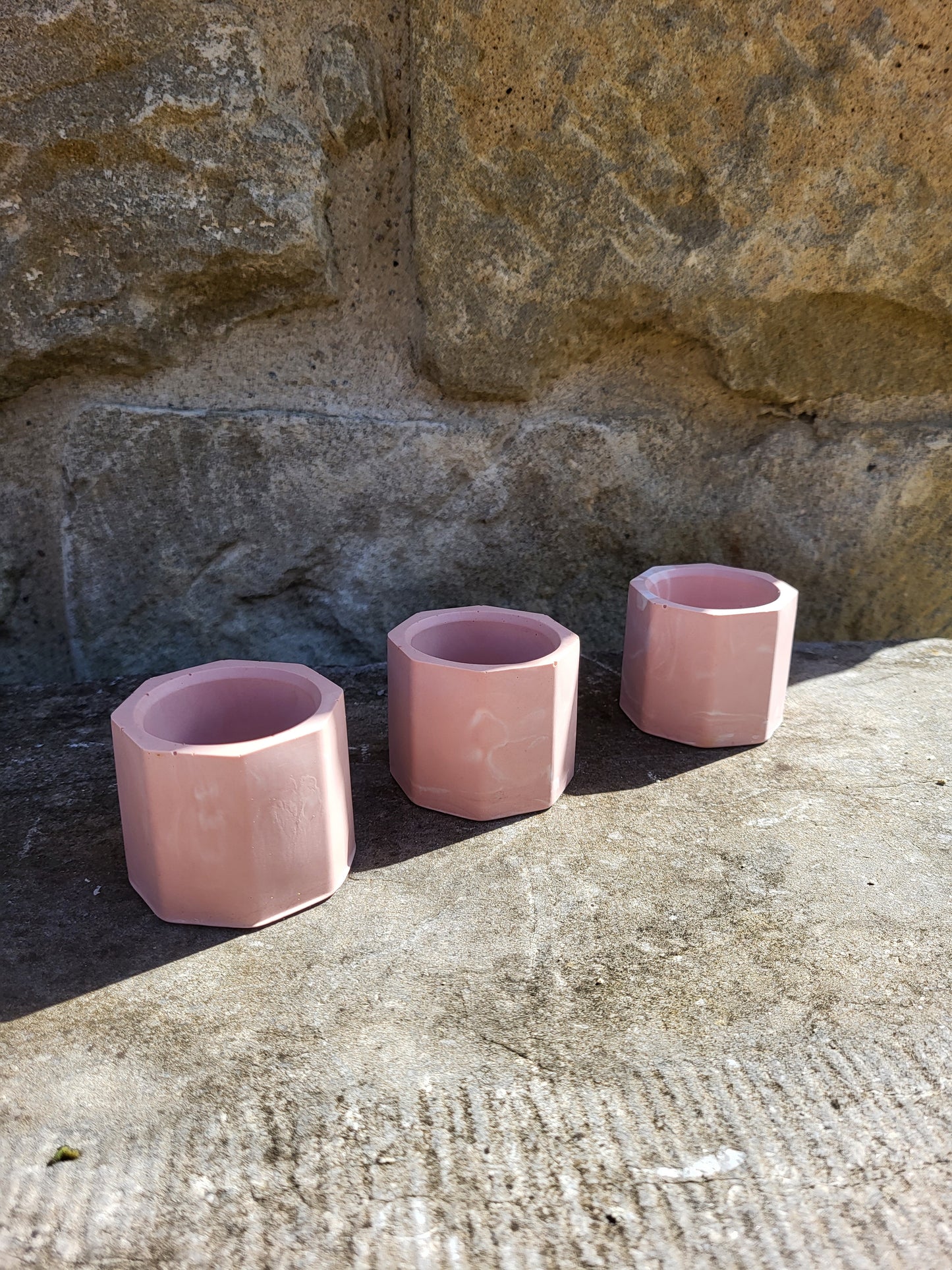 Trio low hexagon jars