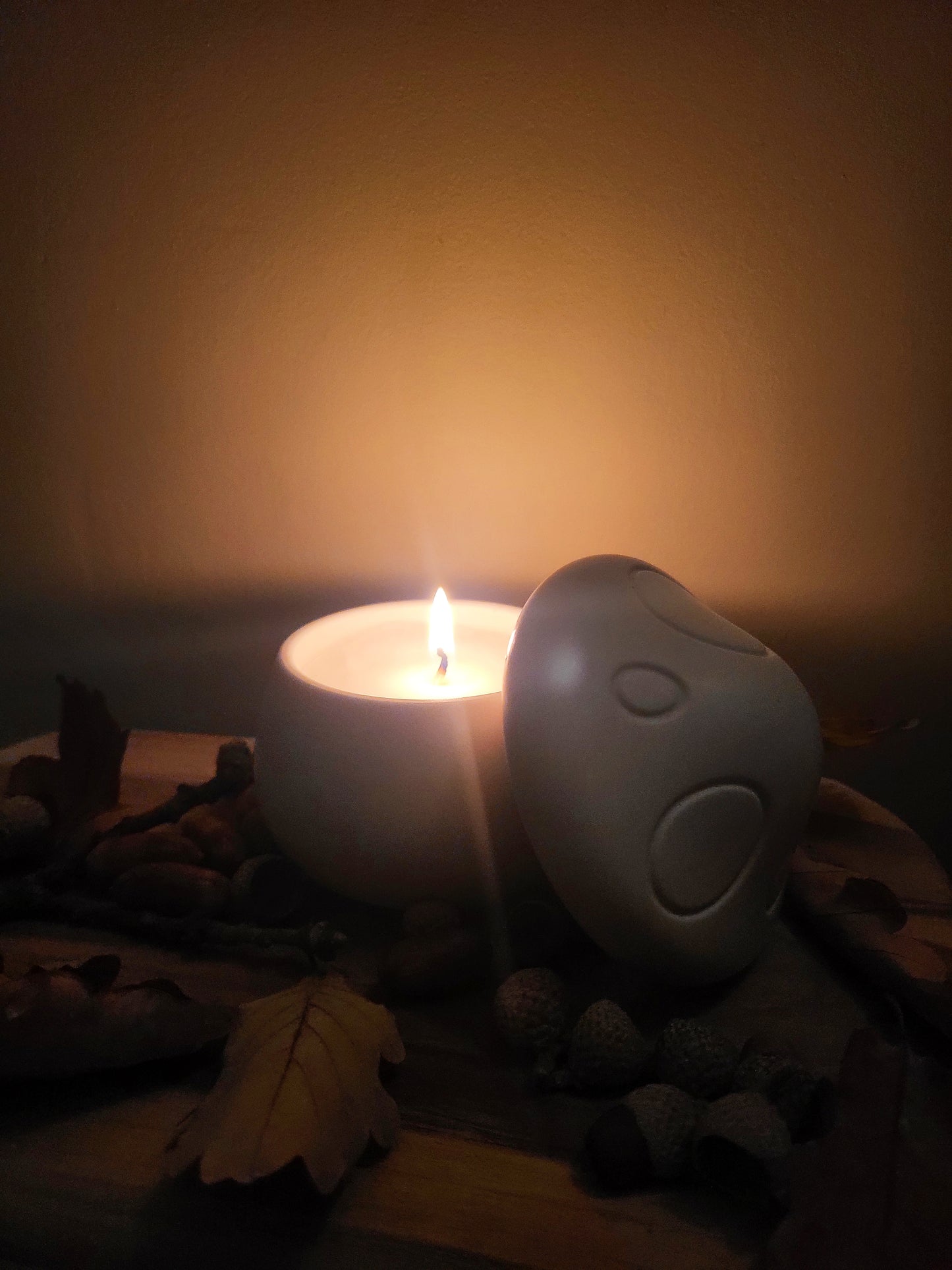 Mushroom with candle